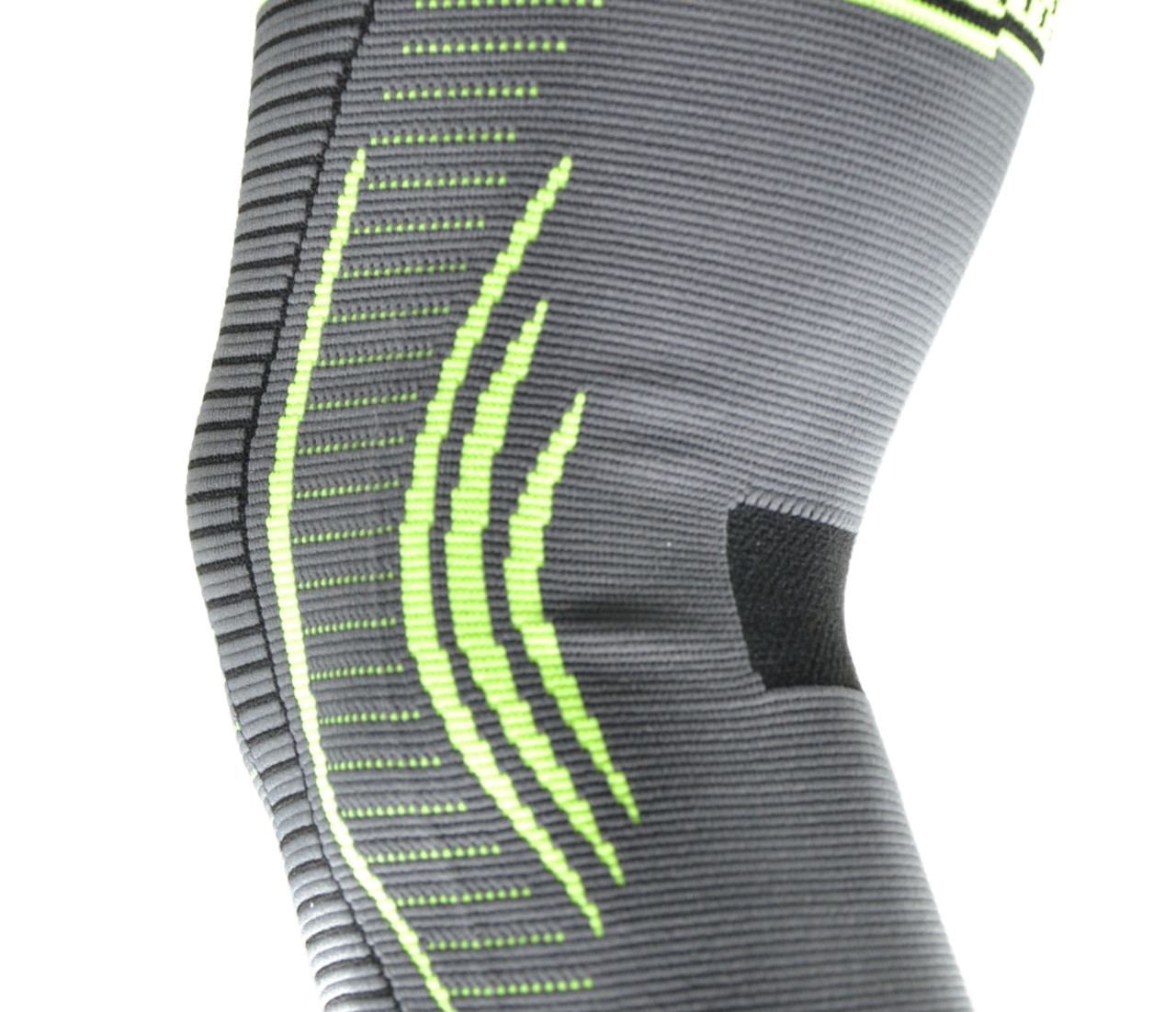 Компресійний наколінник MadMax MFA-284 3D Compressive knee support Dark grey/Neon green (1шт.) L - фото 7 - id-p2117581047