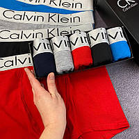 Набор мужских трусов Calvin Klien 5 шт в подарочной коробке. Комплект боксеров Кельвин Кляйн хлопок L