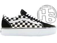 Женкие кеды Vans Old Skool Mix Checker Black White Platform ALL13346