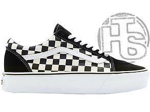 Жіночі кеди Vans Old Skool Mix Checker Black White Platform ALL13346