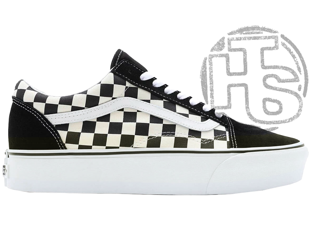 Жіночі кеди Vans Old Skool Mix Checker Black White Platform ALL13346