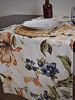 Раннер дорожка на стол хлопковая или наборы салфеток птицы и оранжевые цветы