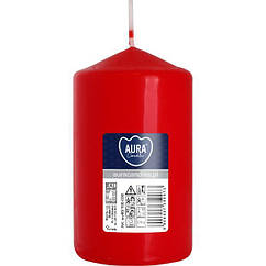 Свічка столова циліндр Bispol AURA Candles sw60/100-030 Червоний