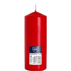 Свічка столова циліндр Bispol AURA Candles sw60/150-030 Червонй