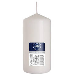 Свічка столова циліндр Bispol AURA Candles sw60/120-090 Білий