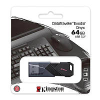 Флеш память 64Gb Kingston USB 3.2 DT Exodia Onyx Black