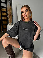 Женская летняя вареная футболка classical дизайнерская турецкого производства размер onesize 42-48