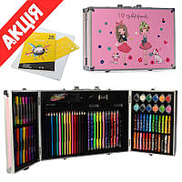 Набор для рисования в чемодане MK 4536 Детский художественный для творчества с фломастерами, карандашами Cor