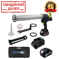 Аккумуляторный пистолет-шприц для герметиков PROFI-TEC PCG20BL POWERLine (20 В, 2 х 5.0 Ач, бесщеточный)