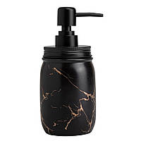 Диспенсер для мила "Кроткий дотик", чорний 8х18,5 см