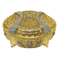 Кришталева цукорниця MCA Vizyon з мельхіором з позолотою