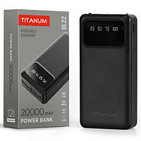 Повербанк Videx 20000mAh TITANUM OL22 Black, TPB-OL22-B