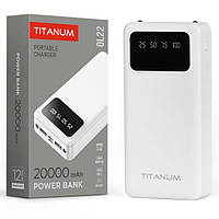 Повербанк Videx 20000mAh TITANUM OL22 White, TPB-OL22-W