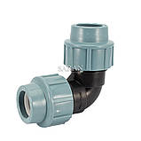 Коліно затискне 25х25 для поліетиленових ПНД труб, фото 3