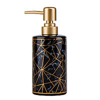 Диспенсер для мила "Геометрія", чорний 7х17,5 см