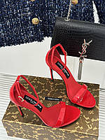 Босоножки Dolce&Gabbana на высоком каблуке с бантиком, new collection 2024
