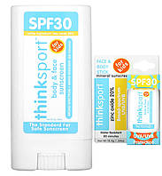 Think Thinksport Face & Body солнцезащитный стик для детей SPF 30 18,4 г для лица и тела детский