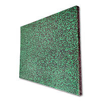 Гумова плитка МІКС 500х500x30 мм - Зелений 50% мікс