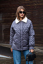 Жіноча демісезонна стьобана куртка К-309 розміри 42-52, фото 2