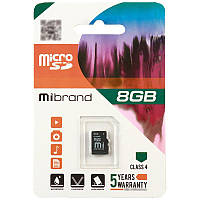 Картка пам'яті micro-SDHC 8Gb Mibrand Class4 no adapter