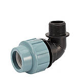 Коліно "32х1" різь зовнішня для поліетиленових труб ПНД", фото 3