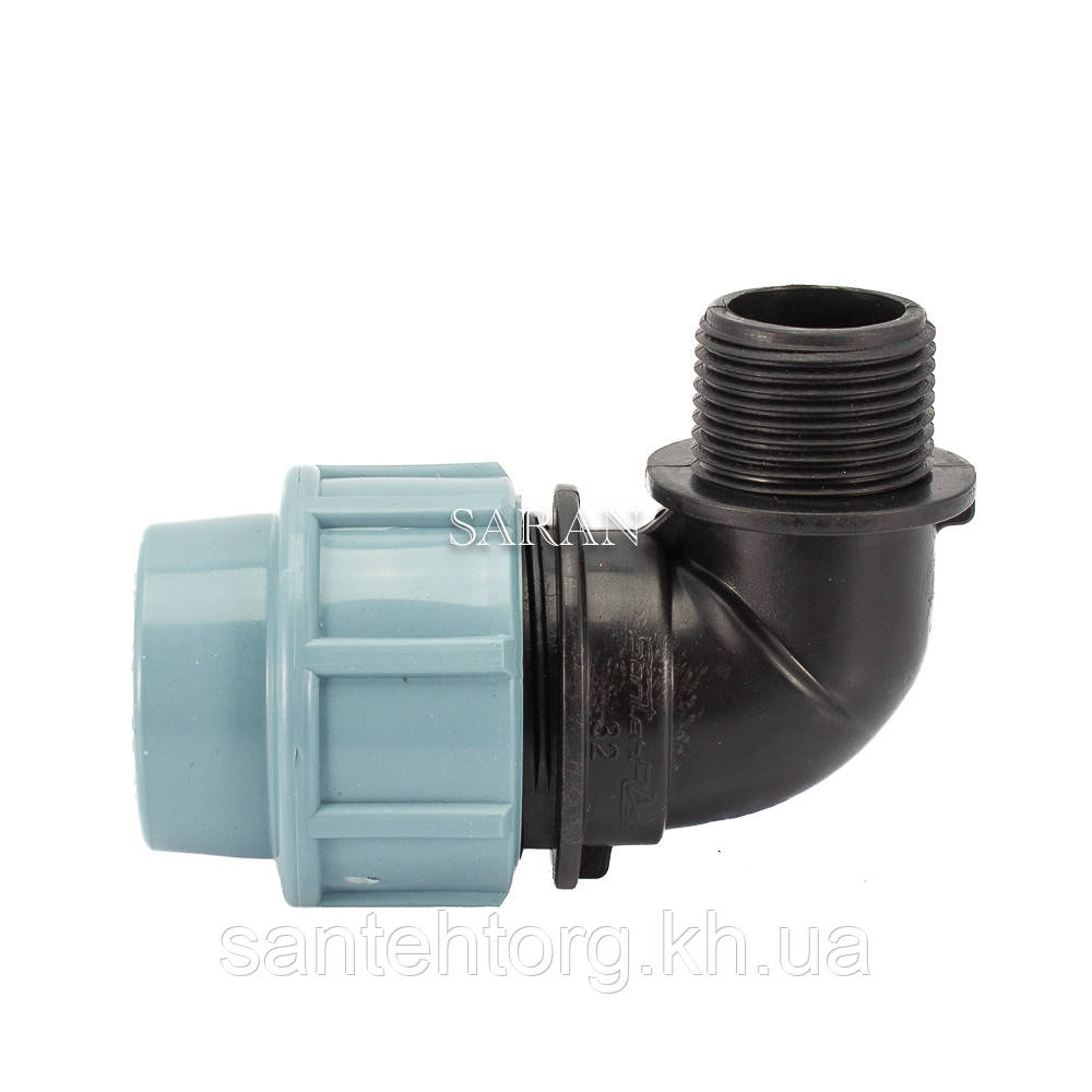 Коліно "32х1" різь зовнішня для поліетиленових труб ПНД", фото 1
