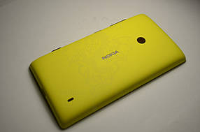 Задня кришка Nokia Lumia 520 жовта оригінал , 02503B0