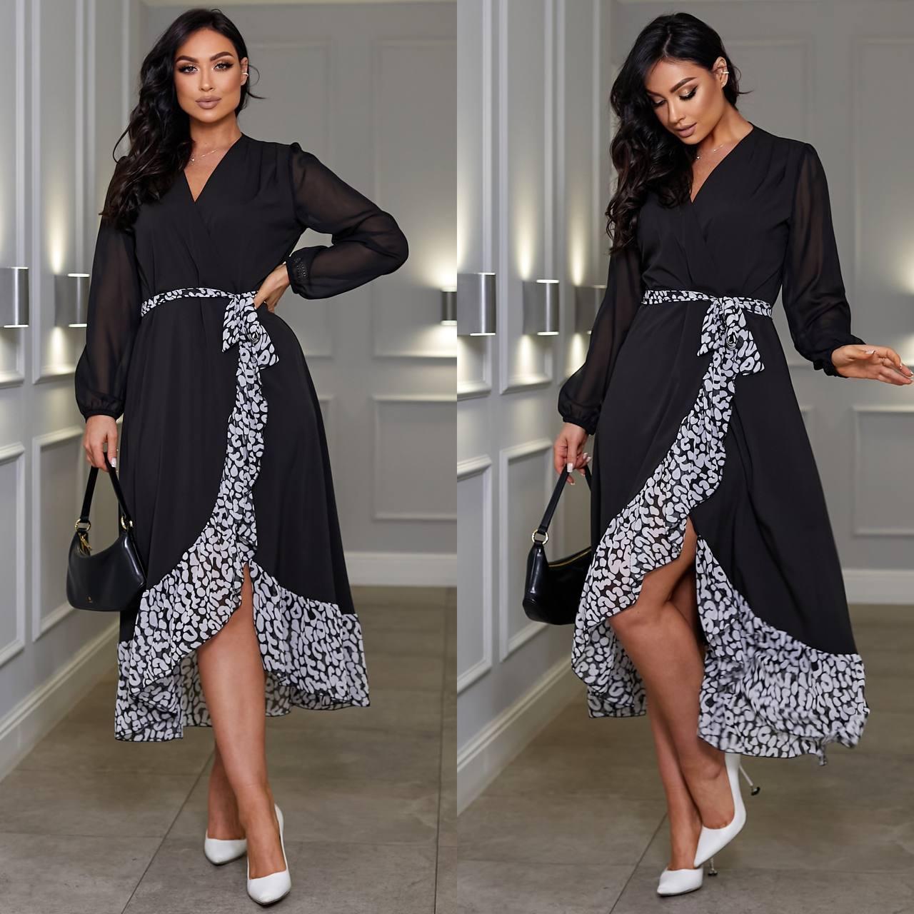 Сукня із шифоновими рукавами, фото 1