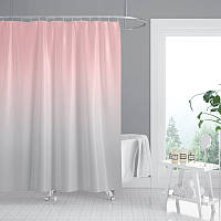 Штора для ванной из полиэстера Zerix SCT-005-180x180 (Узор розово-серый) (ZX4989) PRO_336
