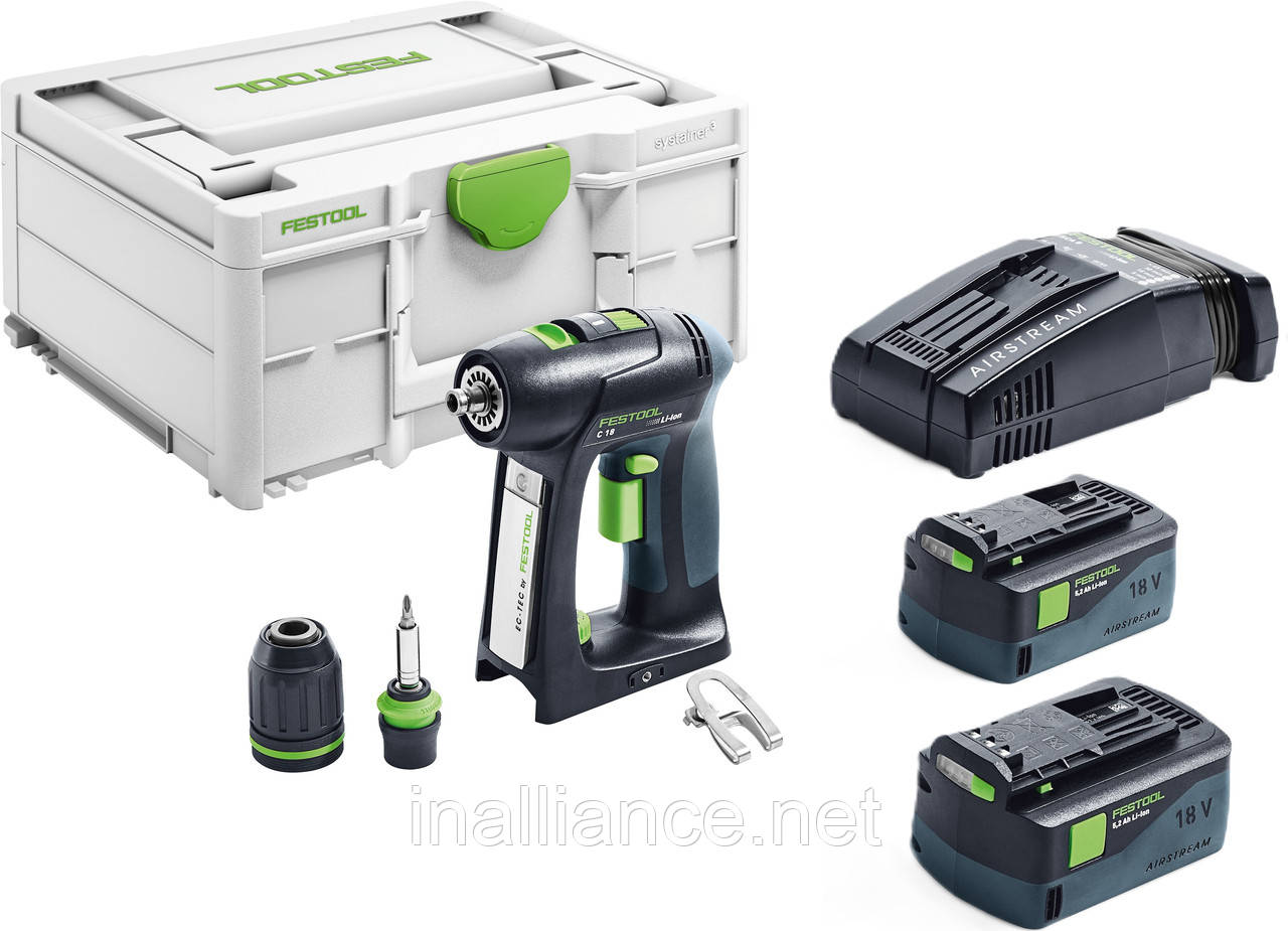 Акумуляторний дриль-шурупокрут C 18 Li 5.0 Plus Festool 574738