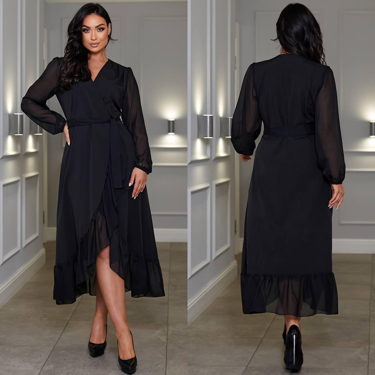 Батальна сукня зі спідницею на запах, фото 1