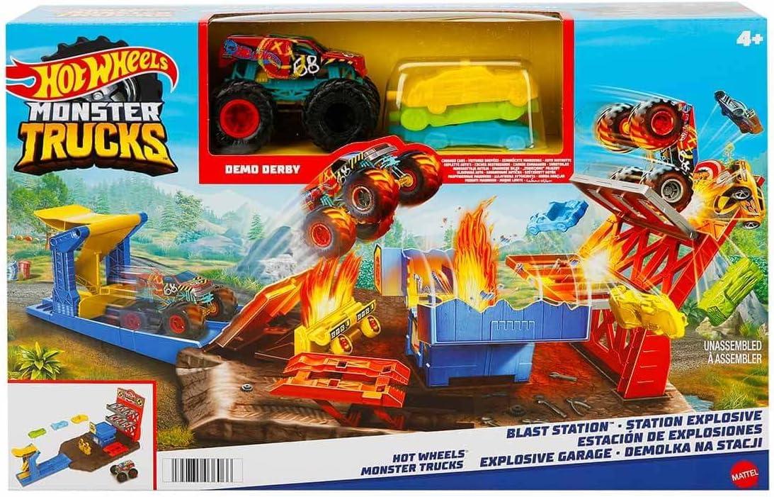 Трек Хот Вілс Монстр Трак Пригоди на станції Hot Wheels Monster Trucks Blast Station HFB12