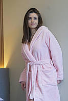 Жіночий махровий халат для сауни з капюшоном, українського виробництва