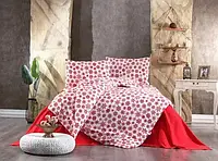 Комплект постельного белья Kayra Flanel 160×220 см Kar Tanesi Kirmizi