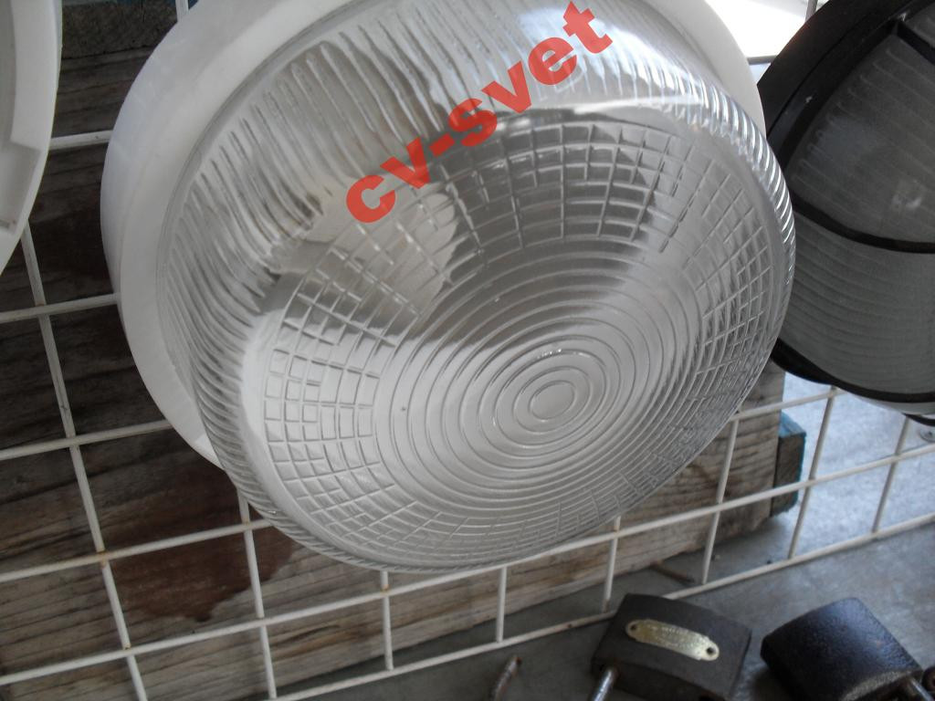 Светильник настенный толстое стекло + пластик 60W НББ Рондо, фото 1