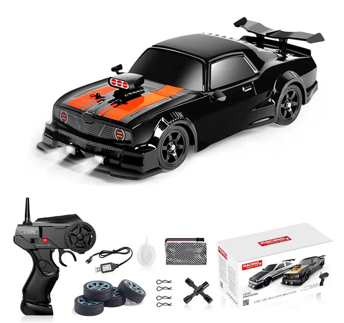 Машинка для дріфту на радіокеруванні з парогенератором та Led світлом 4WD RC Dodge Challenger