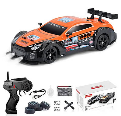 Машинка для дріфту на радіокеруванні з парогенератором та Led світлом 4WD Nissan GT-R GT3