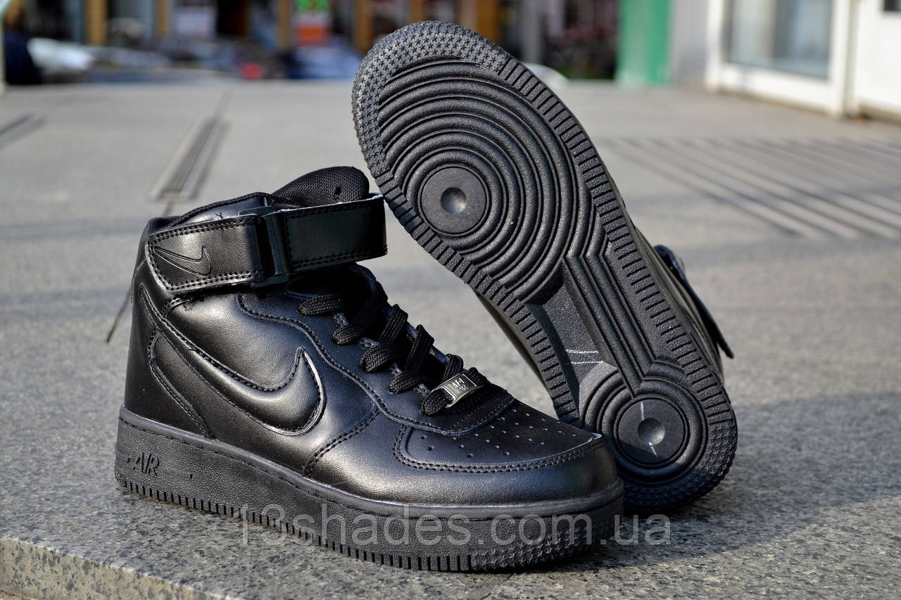 Жіночі кросівки високі Аір Макс Форс Air Max Force чорні Київ, фото 1