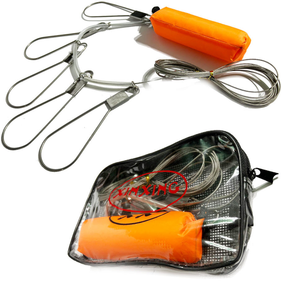 Кукан 5 карабінів в чохлі з поплавком і ручкою 3.5 м, фото 1