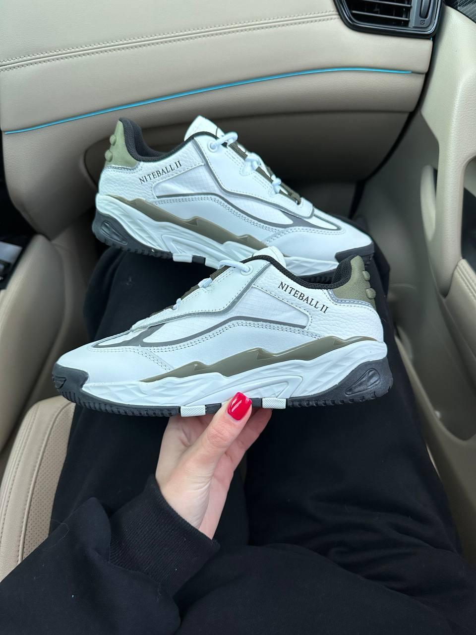 Кросівки чоловічі білі Adidas Niteball II White Khaki Black (15735), фото 1