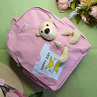 Детский рюкзак с плюшевым мишкой