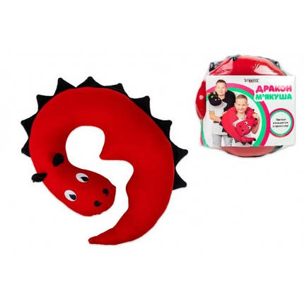 Подушка Дракон М'якуша червоно-чорний Strateg 60611 розмір 40х35 см, фото 1