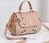 Жіноча міні сумочка з вишивкою, маленька сумка з квіточками Бежевий(BRT), фото 9