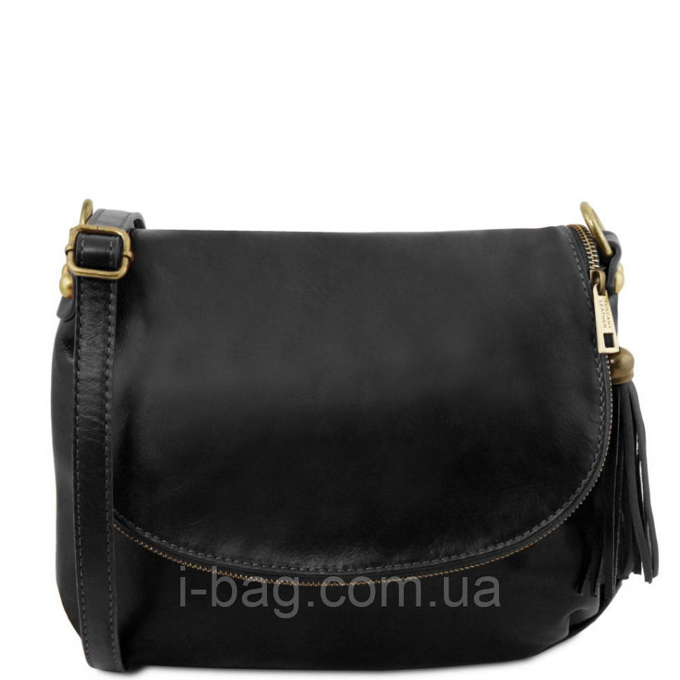 Жіноча шкіряна сумка на плече Tuscany Leather Bag TL141223 (Чорний)
