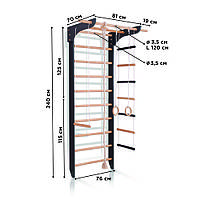 Деревянная шведская стенка для детей SportBaby Спортивный уголок «5-Lux 1-240»