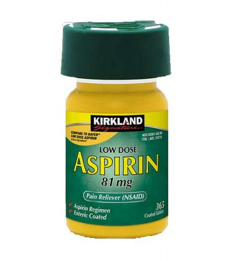 Аспірин Kirkland Signature Aspirin Low Dose 81 mg (365 таблеток