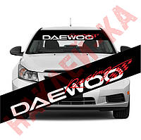Сонцезахисна наклейка на лобове скло автомобіля — Daewoo Racing, 135*20 см