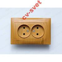 Розетка двомісна Сакура Вільха LMR1422