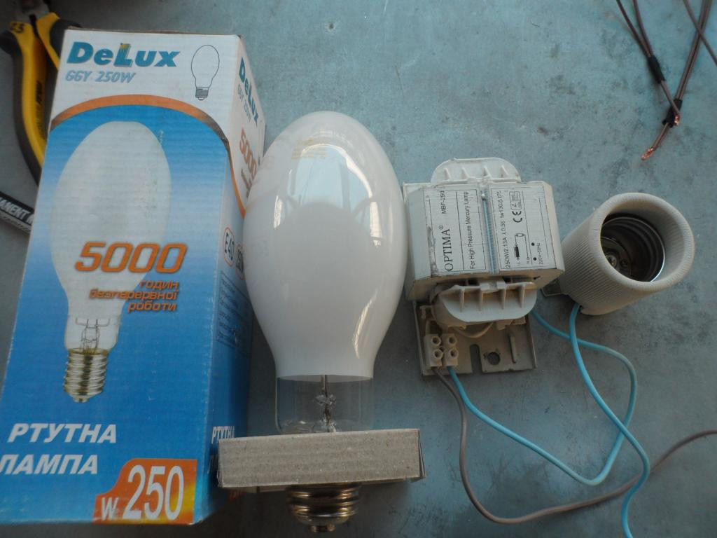 Комплект ДРЛ 250w Дугова ртутна лампа, фото 1
