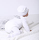Велюровий комплект для виписки та хрестин 4 предмети "Ангел" 56 р. Brilliant Baby Білий, фото 4